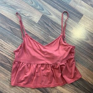 Cute tank with adjustable straps and tie back